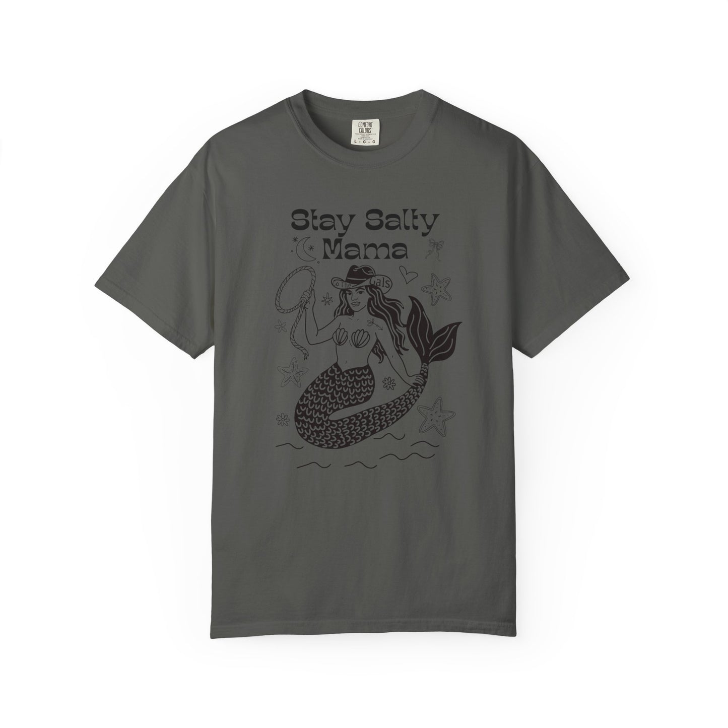 STAY SALTY MAMA TEE - BLACK