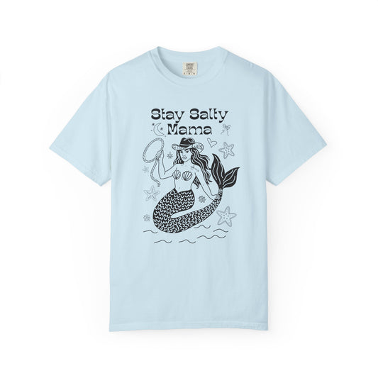 STAY SALTY MAMA TEE - BLACK