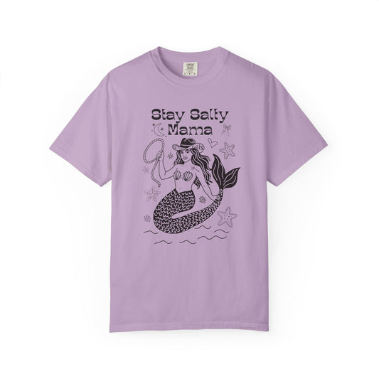 STAY SALTY MAMA TEE - BLACK