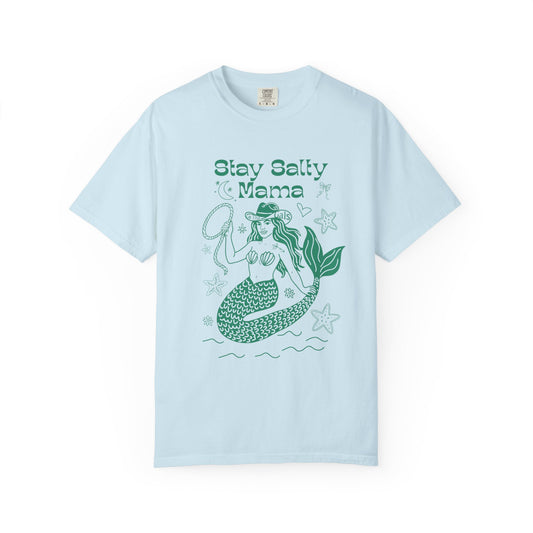 STAY SALTY MAMA TEE - GREEN