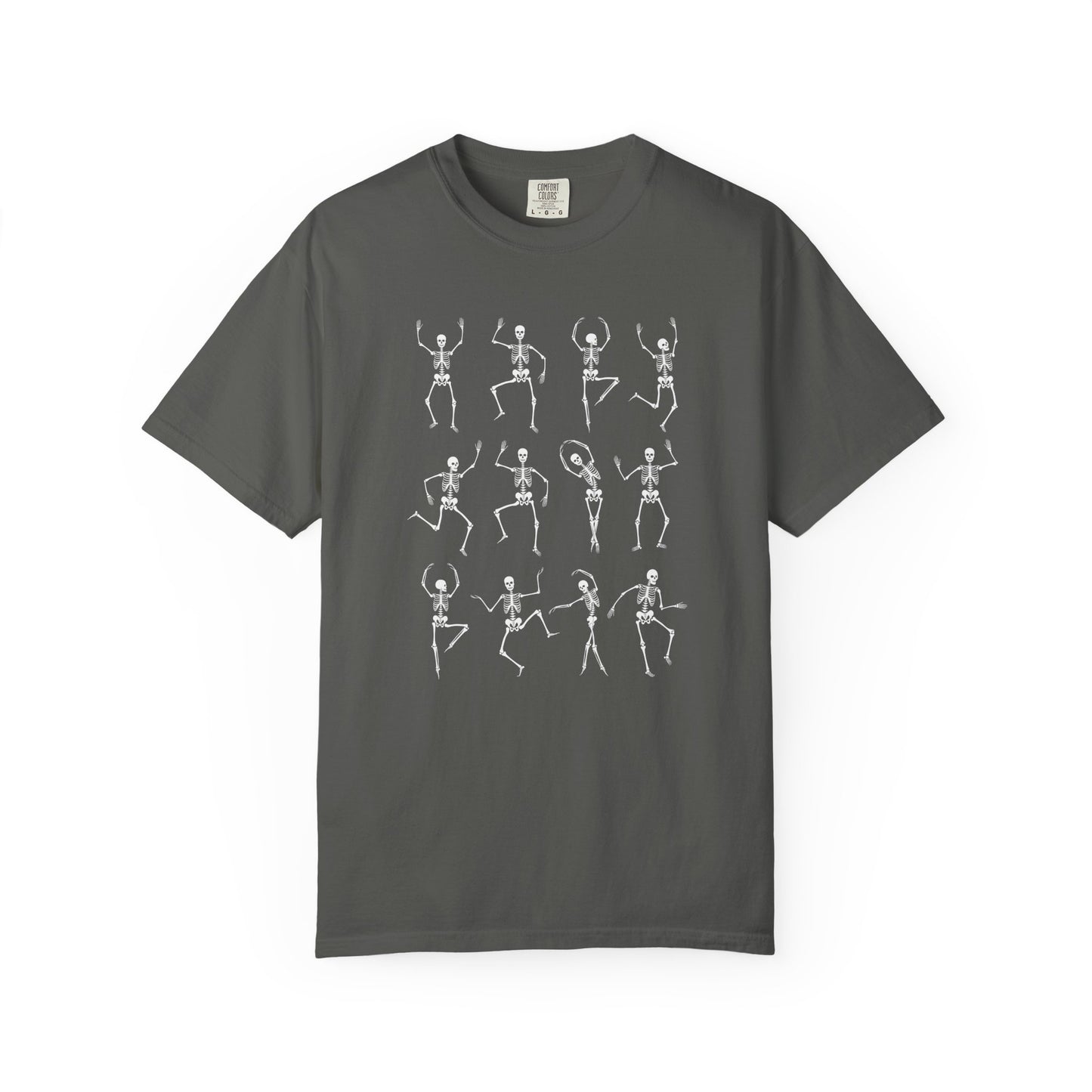 WHITE DANCING SKELETONS TEE